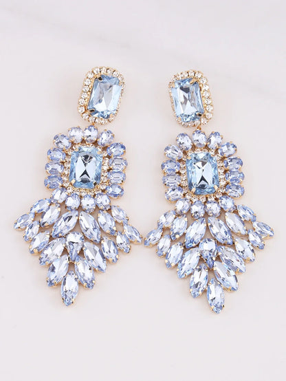 New Crystal Dangle Earrings For Women Rhinestone Earrings Weddings Ladies Party Fashion Jewelry Accessories Wholesale Gifts