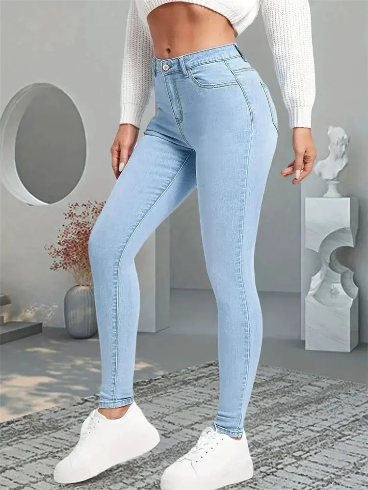 Women Stretch Skinny Jeans Lady Slim Fit Pencil Jeans