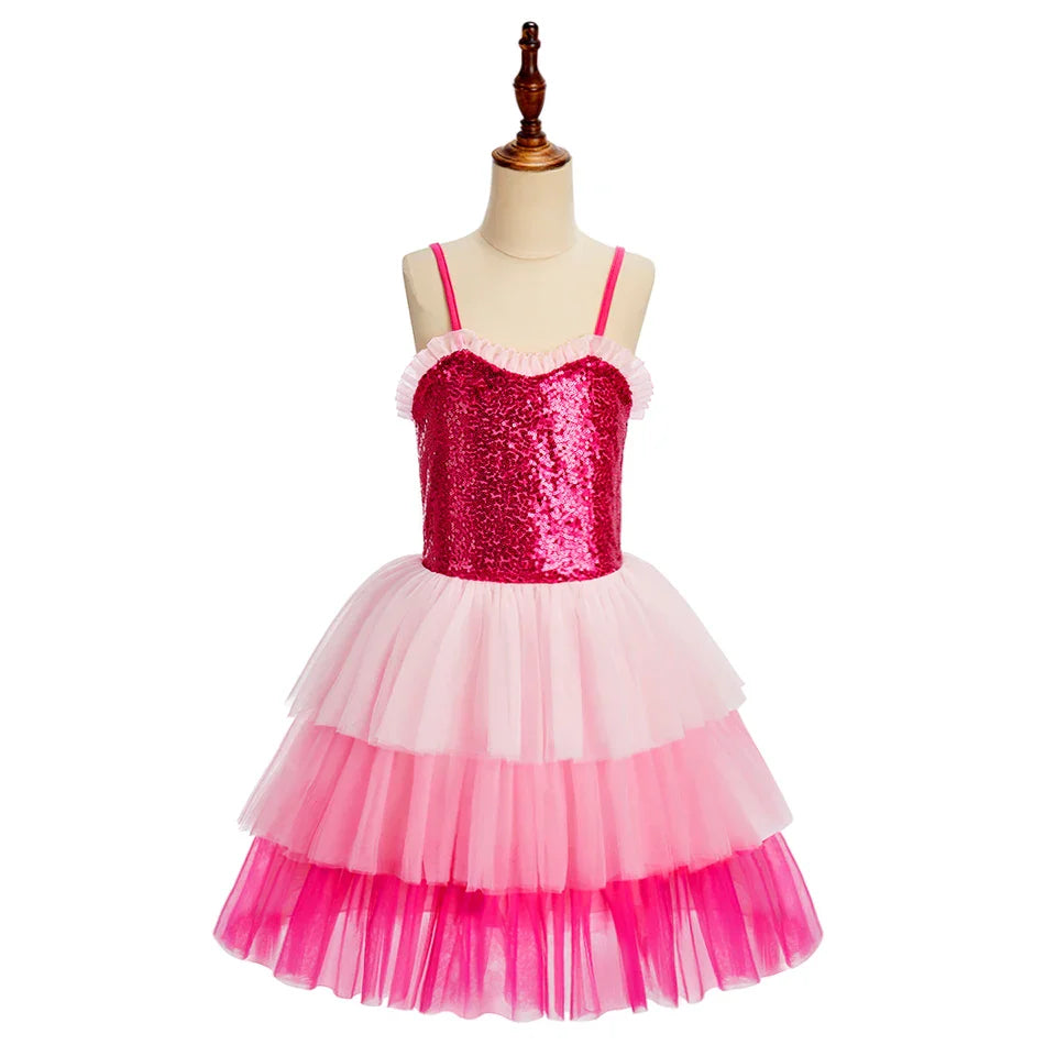 2026 Summer Dresses Children Princess Dress Up Christmas Cute Baby Girl Clothes Halloween Kids Birthday Party Cosplay Costume