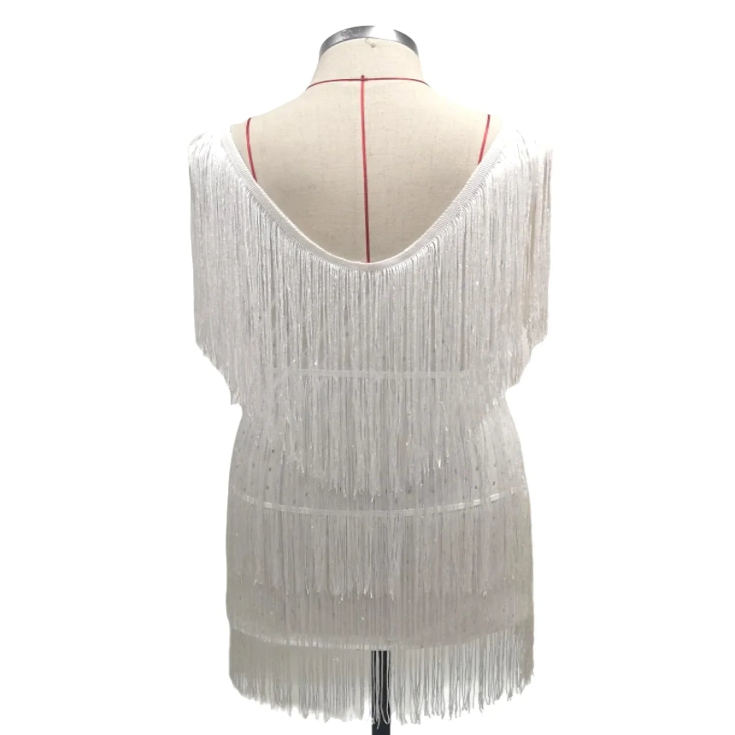 Elegant Dress Stretchy Tassel Sequins Decor Sexy Bodycon Mini Dress Pure Colors Above Knee Summer Dress Club Wear