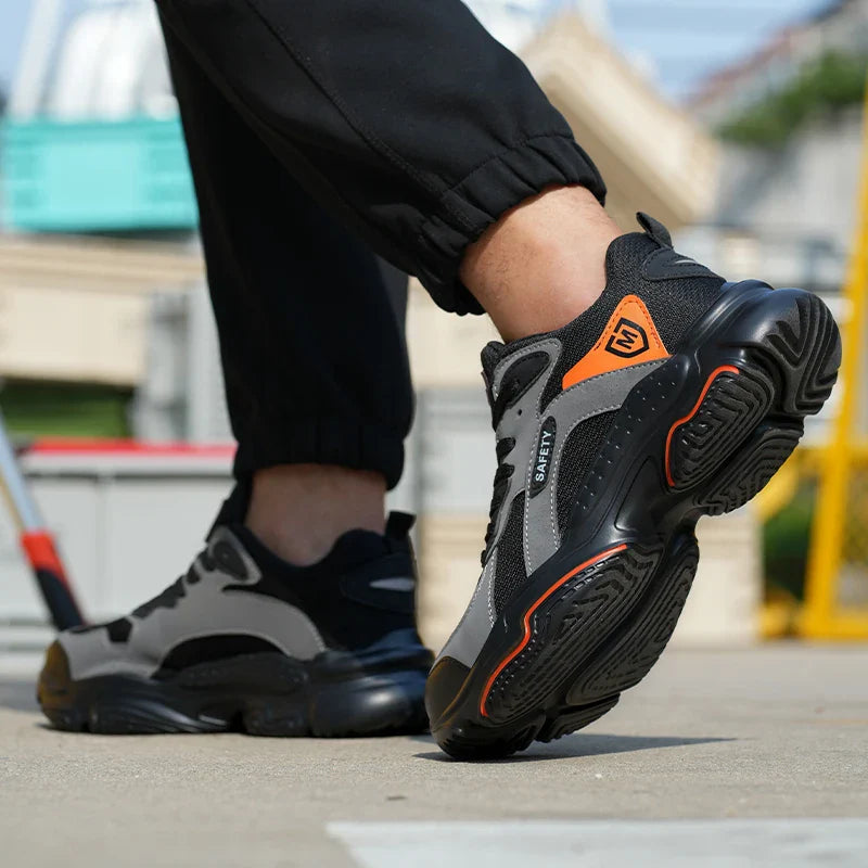 Lightweight Safety Shoes Men Work Shoes Steel Toe Cap Working Boots Sneakers Man Anti Puncture Breathable Sport Work Footwear