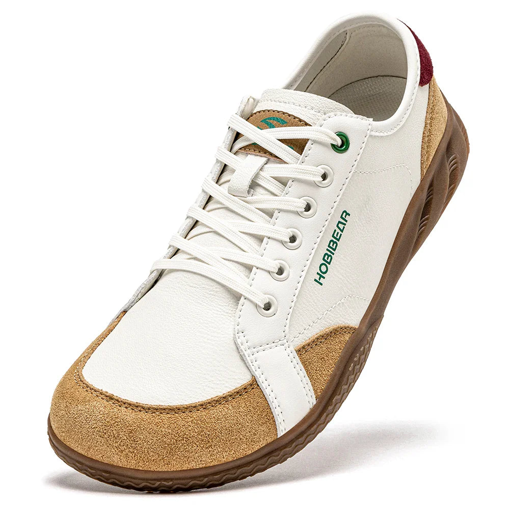 Women Men Barefoot Shoes Wide Toe Box Lightweight Sneakers Casual Color-Blocking Artificial Leather Walking Shoes