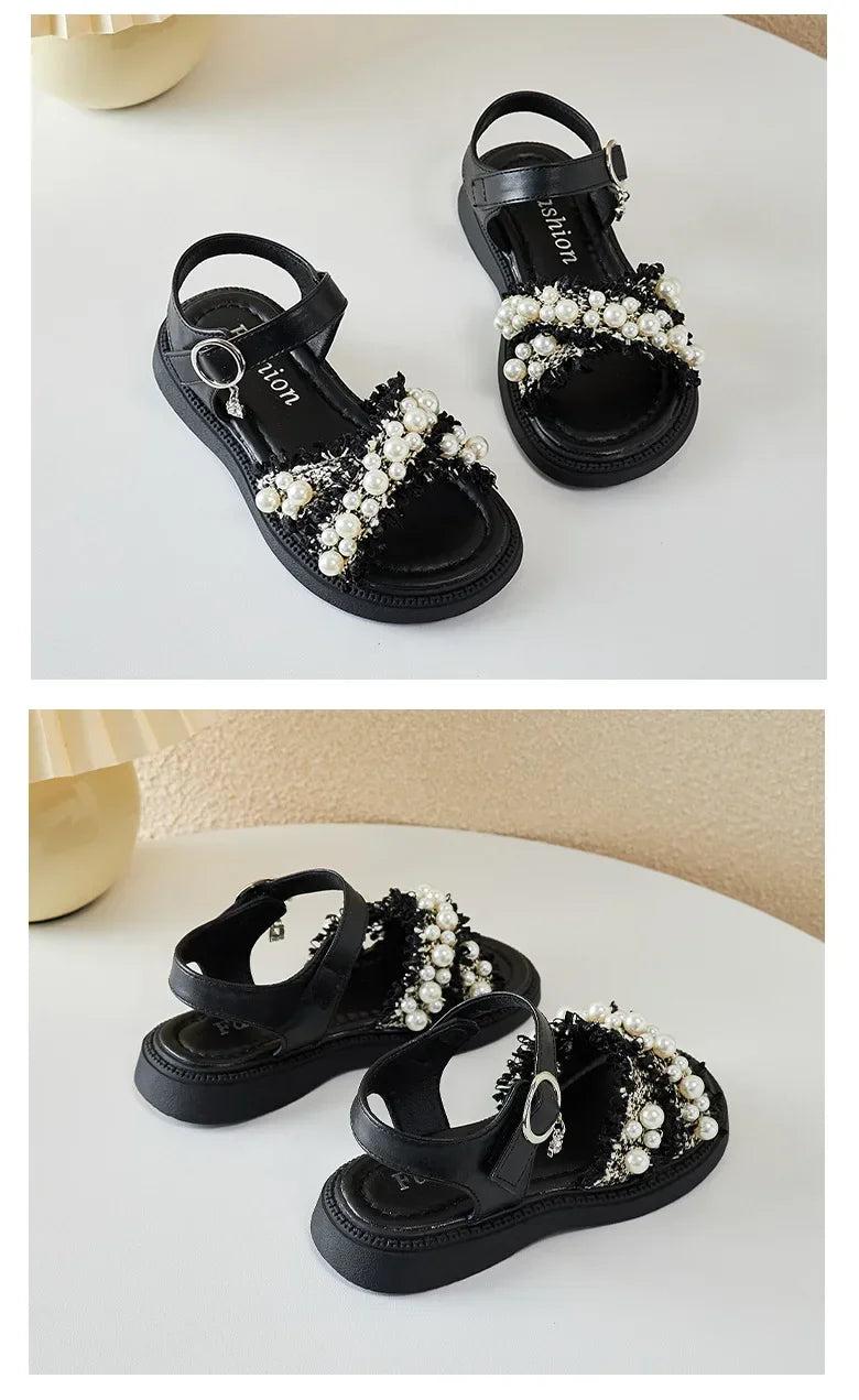 Girls' sandals Summer children's non-slip soft-soled princess beach shoes Fashion sandals for little girls
