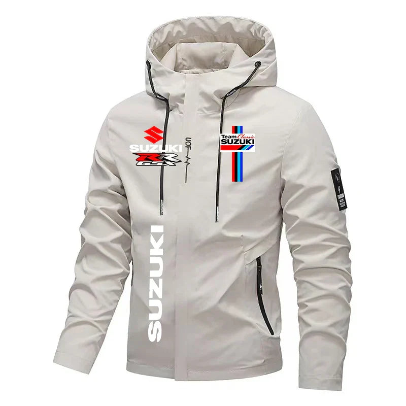 Men's Windproof Hooded Motorcycle Jacket 2026 Bestseller Suzuki High-Quality Autumn Winter Riding Sweatshirt