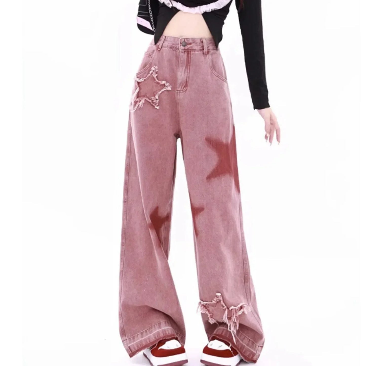 Y2k Harajaku Fashionable Loose Wide Leg Pants