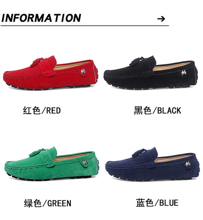 2025 New Beanie Shoes Men's Tassel Frosted Soft Sole Korean Style Easiest for Match Fashion Casual Shoes British Lazy Driving Trbottomy Shoes