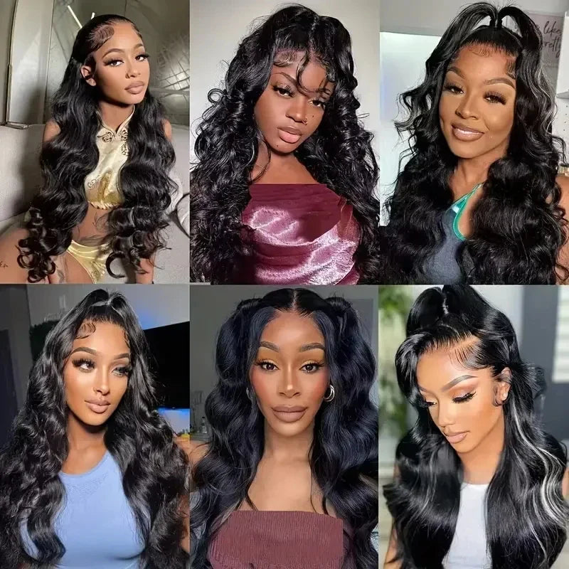 180% Density Brazilian Human Hair Wigs Pre Plucked Hd 13x4 Lace Front Wig Bleached Knots Transparent Lace Frontal Wig