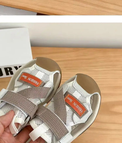 Boys' Sandals Children's Toddler Shoes 1-12 Years Beige Children's Beach Sandals Black Versatile Casual Kids' Sports Sandals