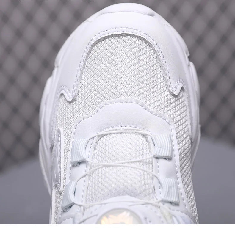 Children's Basketball  Sports Shoes Breathable Student White School Walking Shoes Anti-skid Boys Girls Casual Running Sneakers