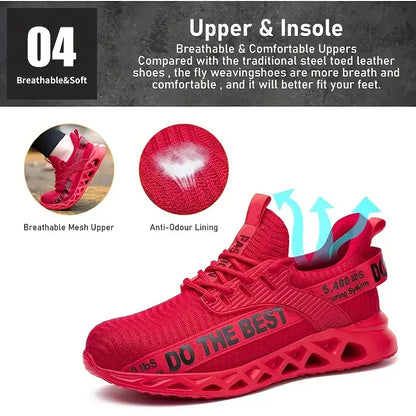 Steel Toe Safety Shoes for Men Women Light Protective Work Sneaker Anti-puncture Work Shoes Unisex Coustruction Safety WorkBoots