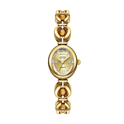 Ladies Watch Light Luxury Brand National Style Zulu Green Bracelet Advanced Bead Waterproof Women Fashion Quartz Wristwatches
