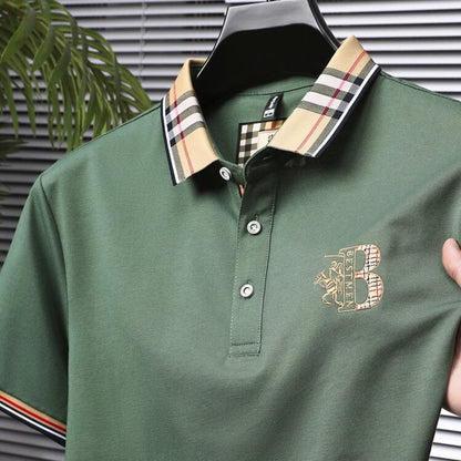 Luxury brand short sleeve men's polo shirt hot selling in summer classic embroidery high-end breathable cotton golf top T-shirt