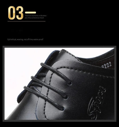 Men's Shoes Black Leather Formal Shoes for Men Oxfords Male Wedding Party Office Business Shoe Man zapatos de hombre Plus Size