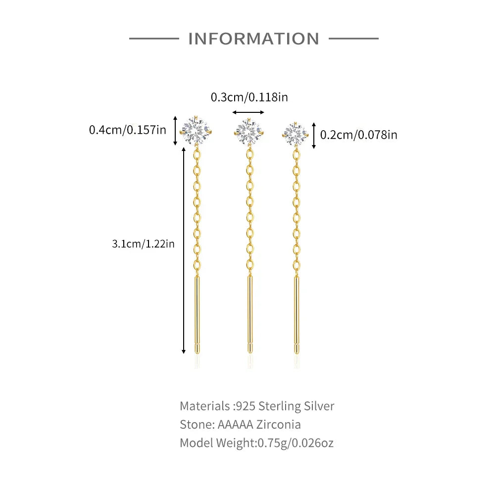 CANNER Set Double Layer Smooth Classic Hoop Earrings For Women 925 Sterling Silver Ins Flower Color Zircon Earrings Fine Jewelry