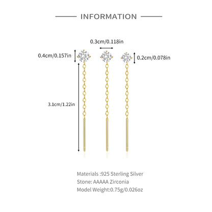 CANNER Set Double Layer Smooth Classic Hoop Earrings For Women 925 Sterling Silver Ins Flower Color Zircon Earrings Fine Jewelry