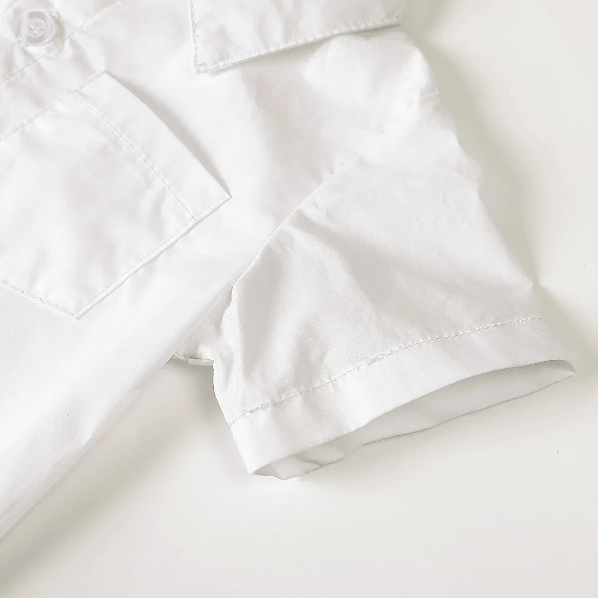 Baptism Outfit for Boys Suit Toddler Christening Set Baby White Summer Clothes Infant Birthday Gift  Gentleman Clothing 2 PCS
