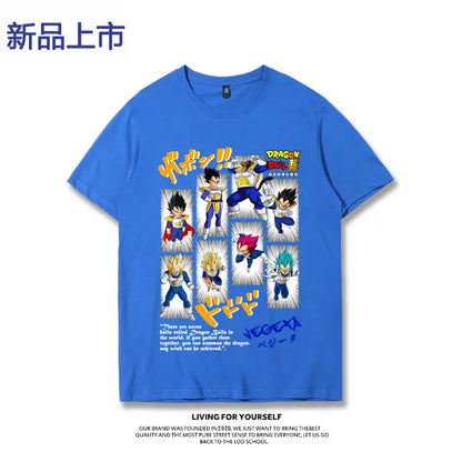 T-shirt Sun Wukong Vegeta Demon Buo Frisa Super Trendy Versatile Summer Short Sleeve Men's Fashion Top