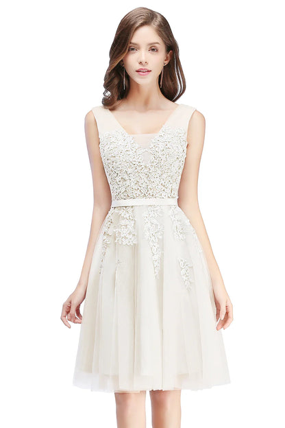 Floral Lace Homecoming Dresses for Girls Elegant Candy Pink Short Evening Prom Dress for Party Wedding Guest Dresses