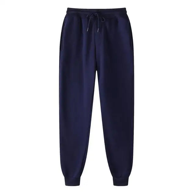 Autumn and winter Men Warm Casual Pants Fitness Sportswear Tracksuit Bottoms    Trousers Black Gyms Jogger Pants