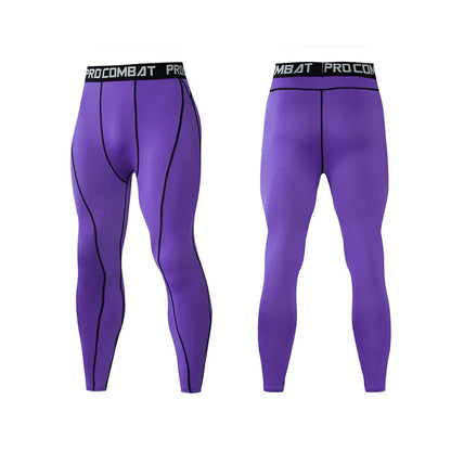 Men Compression Tight Leggings Running Sports Male Gym Fitness Jogging Pants Quick Dry Trousers Workout Training Yoga Bottoms