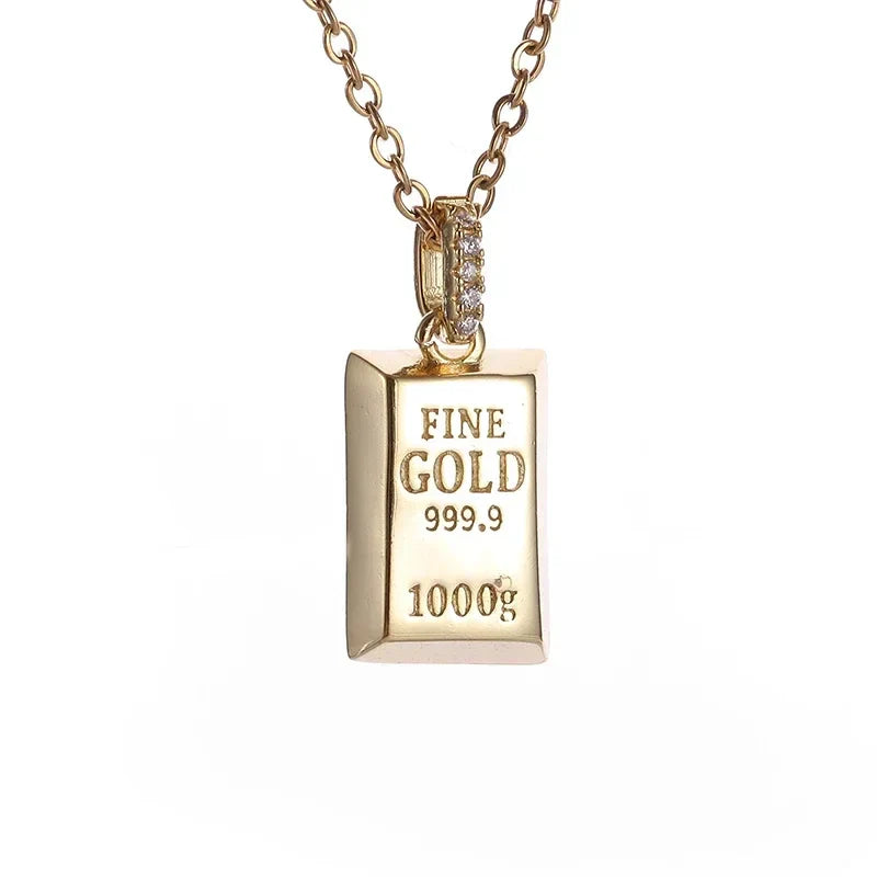 Stainless Steel 100 Dollar Bill Pendant Necklace for Men Women Fashion Lucky Wealth Jewelry Exquisite Gift