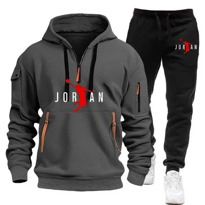 Winter hoodie set, pants, casual jogging clothes, sportswear, sportswear