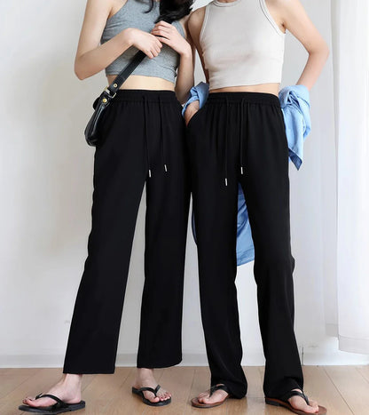 Women in summer thin fit loose fitting, quick drying casual pants