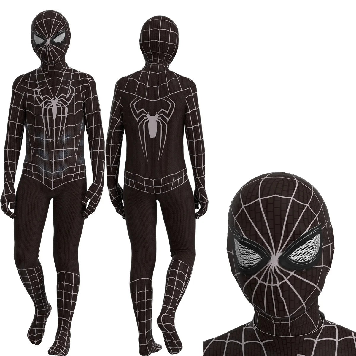 Kids Superhero Spider Costume Spandex Jumpsuit Halloween Cosplay Costumes Bodysuit Kids Separation Party Set Jumpsuit Halloween