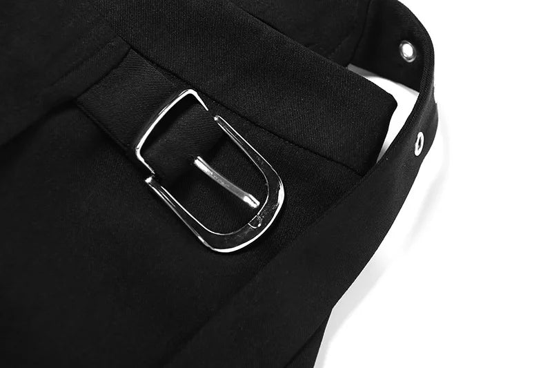 Gothic Skirts Goth Dark Techwear Patchwork Sexy Mini Women Grunge Irregular Hem High Waist Cargo Skirt Hip Hop Black Summer 2023