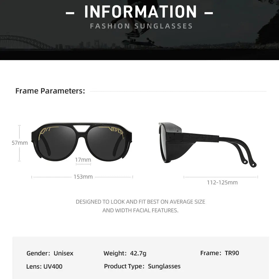 Viper Cycling Sunglasses Adult UV400 Men Women Designer Steam Punk Eyewear Vintage Sun Glasses Retro Goggles
