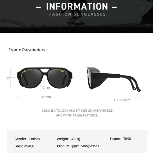 Viper Cycling Sunglasses Adult UV400 Men Women Designer Steam Punk Eyewear Vintage Sun Glasses Retro Goggles