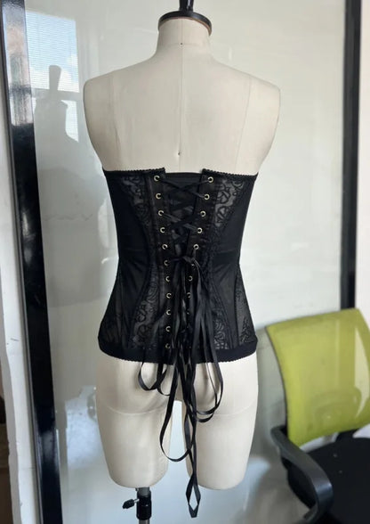 Spicy Girls Tight Corset Lace Hollow Sleeveless Strapless Sexy Tops 2026 Summer Fashion Women Street Trendy Vest Tank Clothes