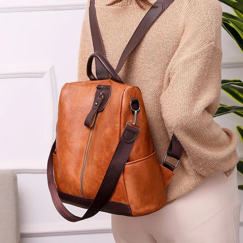 Female Backpack Multifunction PU Leather School Bag Women Shoulder Bag Travel Back Pack Mochila Feminina