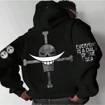 One Piece Japanese Anime Print Hoodie Men Women One Piece Graphic Hoodies Long Sleeve Pullover Sweatshirt Y2K Harajuku Clothing
