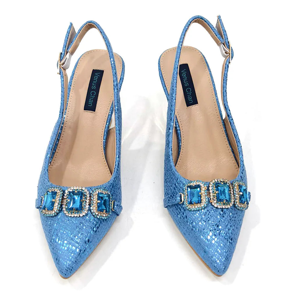 Ladies High Quality Women's Pumps And Bag Italian Fashion Design Dark Green Color Bag For Nigeria Wedding Party