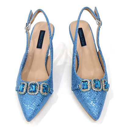 Ladies High Quality Women's Pumps And Bag Italian Fashion Design Dark Green Color Bag For Nigeria Wedding Party
