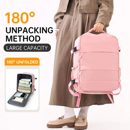Cross-Border Travel Backpack for Men and Women, Large Capacity Shoe Compartment Luggage Bag, Computer Business Bag, Student School Bag, Commuting Bag