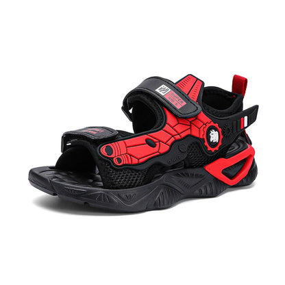 Kids Mecha Robot Style Closed Toe Sandals Adjustable Straps Breathable Summer Shoes for Boys Outdoor Beach Casual Sports Sneaker