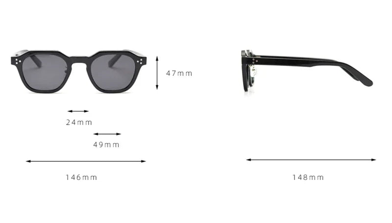 retro sun glasses for women TR90 frame polygon polarized sunglasses uv400 male green brown 2023 summer