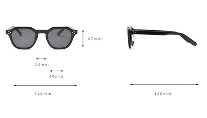retro sun glasses for women TR90 frame polygon polarized sunglasses uv400 male green brown 2023 summer