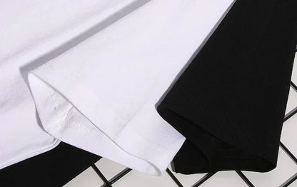 Anime Printed Cotton T-shirt 2026 Men's and Women's Summer New American Street Hip Hop Loose Casual Parent-child Top