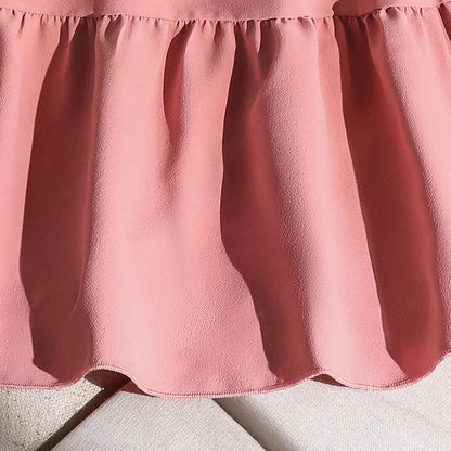 Girls 8-12 Pink Tiered Dress, Front Halter Neck Design & Tiered Ruffle Skirt, Casual Kids Wear