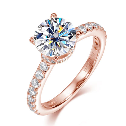 1.5ct Moissanite Rings for Women GRA Certified Diamond Jewelry s925 Sterling Silver 18k Plated Engagement Wedding Ring