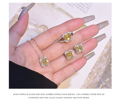 100% 925 Sterling Silver 7*7mm High Carbon Diamond 18K Gold Plated Stud Earrings For Women Sparkling Fine Jewelry Gifts
