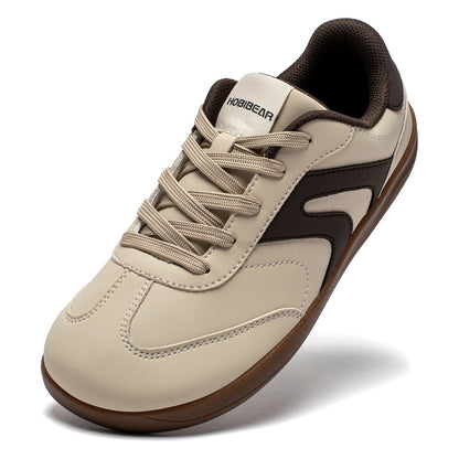 Wide Toe Shoes Unisex Artificial Leather Barefoot Sneakers Casual Retro Zero Drop Shoes for Women Men