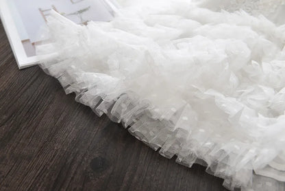 3-8Y Elegant Kid Girl Dress Tulle Layered Dress Sleeveless Princess Costume Wedding Party Costume Baby Girl Clothes Child A1123
