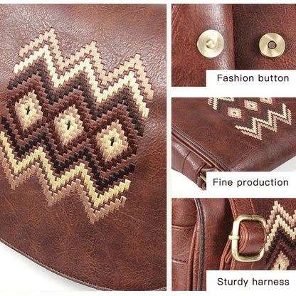 Fashion Shoulder Bag Vintage Women Handbag Purse Embroidery Messenger Bag Quality Small Bag for Girls Crossbody Bag