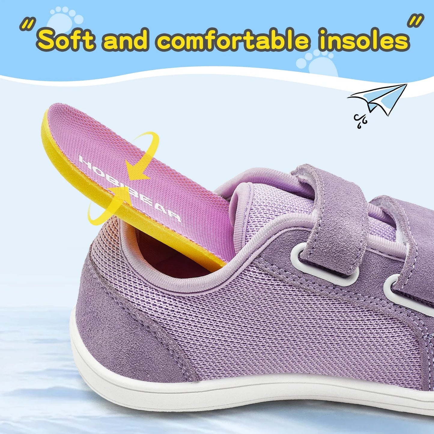 Kids Mesh Barefoot Shoes Little/Big/Kid Wide Toe Minimalist Sneakers Lightweight Hook Loop Breathable Casual Shoes
