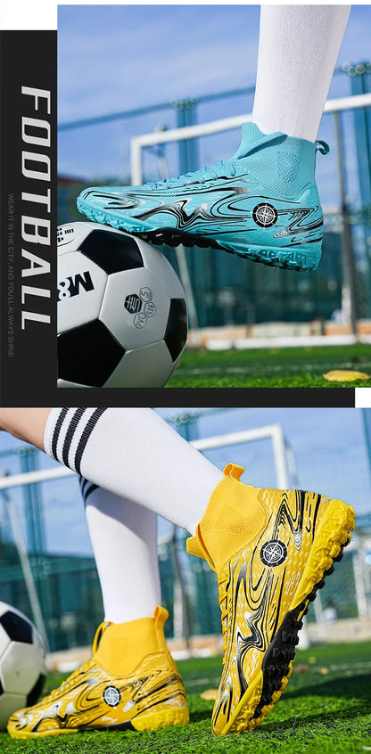 Children Professional Soccer Boots Non-slip Kids Football Shoes Outdoor Sock Boys Sport Futsal Match Training Sport Sport Sneake