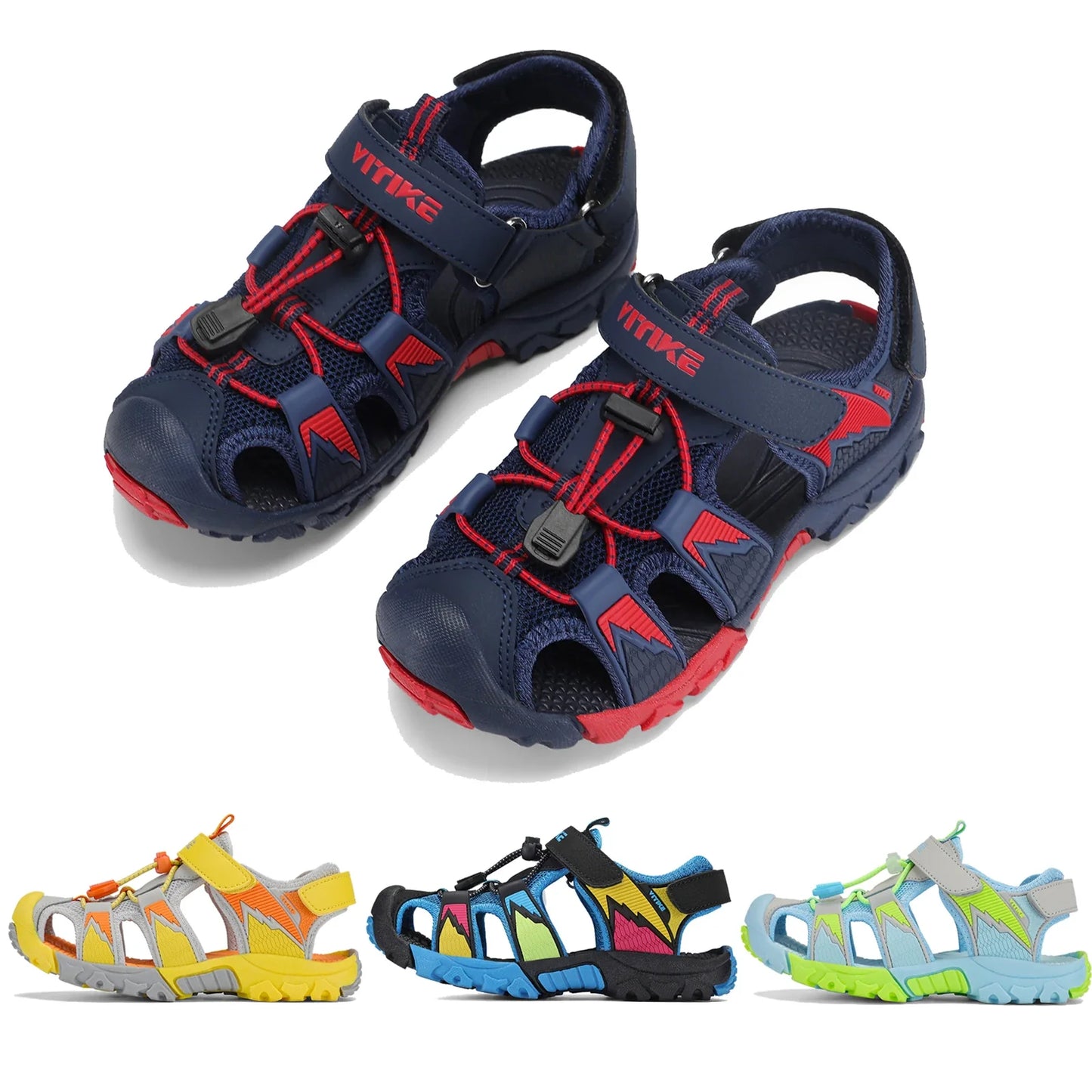 Boys Girls Sports Sandals Summer Kids Closed Toe Outdoor Sandals Athletic Water Shoes Sandals Child Pool Beach Sandals